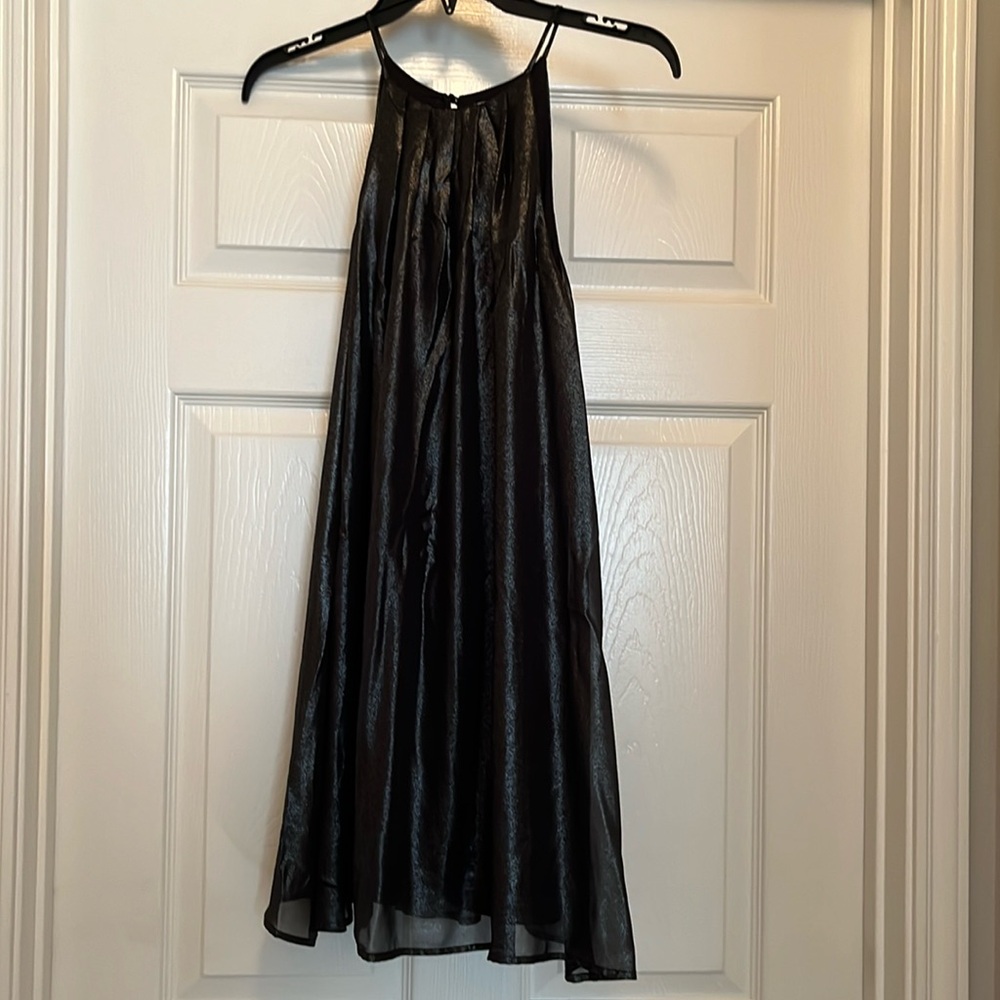 LUSH vibrant black short dress size small.